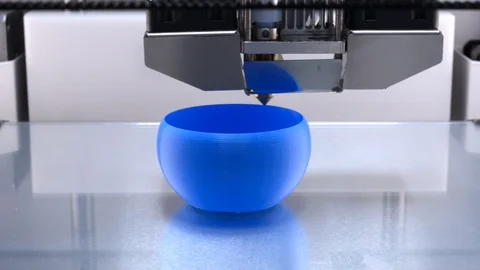 3d printer, 3d printing vase. CU Stock Footage 98613900