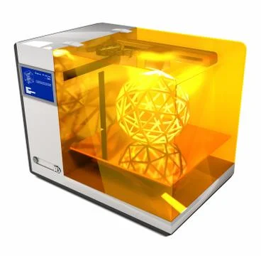 3d Printer 3D Render Stock Illustration