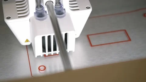 3D Printer above left Stock Footage 136219461