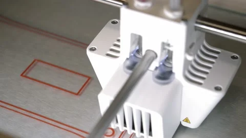 3D Printer above right Stock Footage 136219460