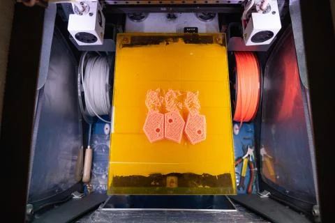 3D printer ABS plastic printing error, mistake, fault Stock Photos