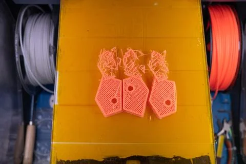 3D printer ABS plastic printing error, mistake, fault Stock-Fotos