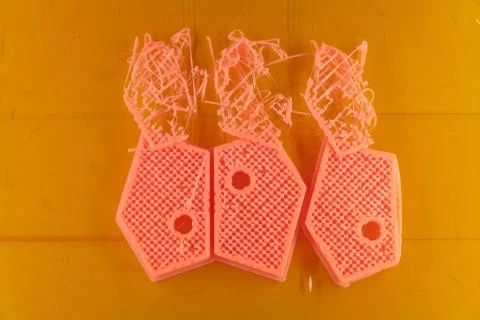 3D printer ABS plastic printing error, mistake, fault Stock Photos