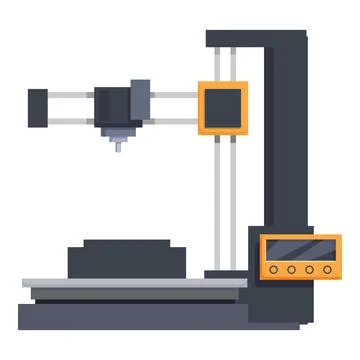 3d printer in action illustration Illustrazione stock