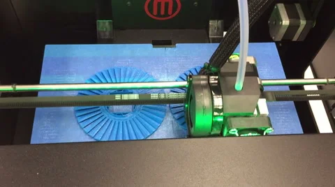 3d printer in action top view Stock Footage 49952965