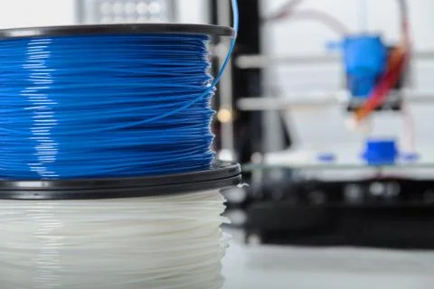 3D printer and Filament for 3d printing. Filament for 3D Printer Stock Photos