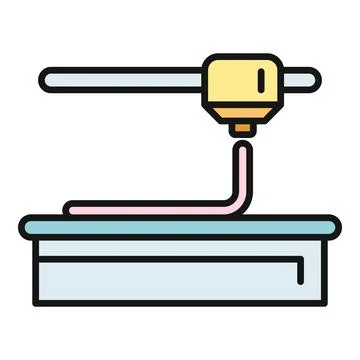 3d printer building object with additive manufacturing technology Stock-Illustration