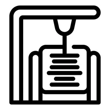 3d printer building object layer by layer using fdm technology Stock Illustration