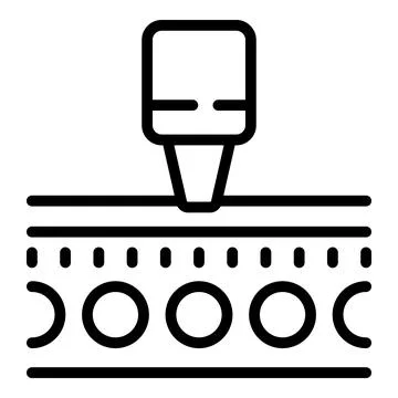 3d printer building object layer by layer using plastic filament Stock Illustration