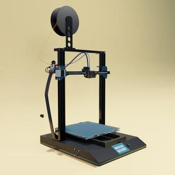 3d printer close up. 3d printing device Stock Illustration