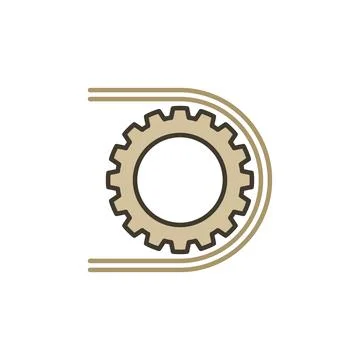 3D printer cog wheel part vector Additive Manufacturing concept colored icon Stock Illustration