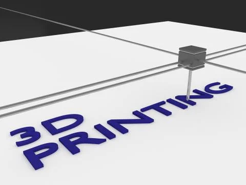 3D PRINTER concepy Illustrazione stock