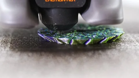3D printer creates detailed designs in real-time Stock-Footage 344421051