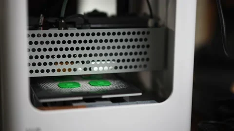 3D the printer creates an eiffel tower object with molten plastic close-up Stock Footage 150720477