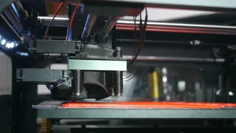 3d printer creates the first layer of the shape 스톡 동영상 89579410