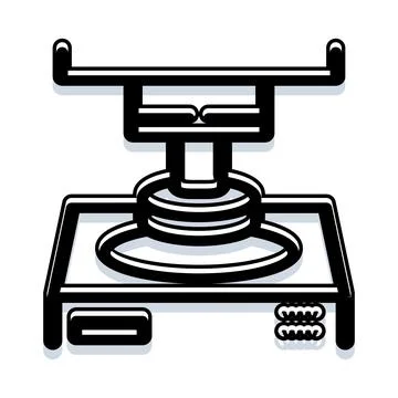 3d printer creating additive manufacturing parts icon Stock Illustration