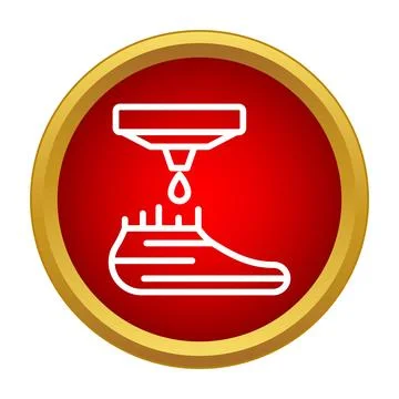 3d printer creating a custom shoe sole manufacturing concept Stock Illustration