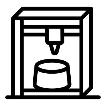 3d printer creating a cylinder, additive manufacturing in action Stock Illustration