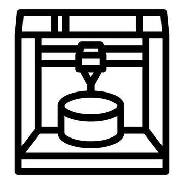 3d printer creating a cylinder, innovative additive manufacturing technology Stock Illustration