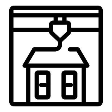 3d printer creating a house using innovative technology, representing future  Stock Illustration