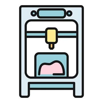 3d printer creating a human organ for medical research Stock Illustration