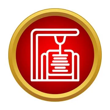 3d printer creating layer by layer manufacturing icon Stock Illustration