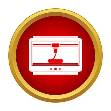 3d printer creating object with additive manufacturing technology Stock Illustration