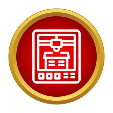 3d printer creating object with additive manufacturing technology 库存插图