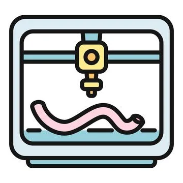 3d printer creating object with additive manufacturing technology Stock-Illustration