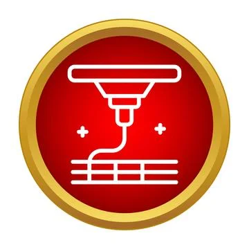 3d printer creating object with additive manufacturing process Stock Illustration