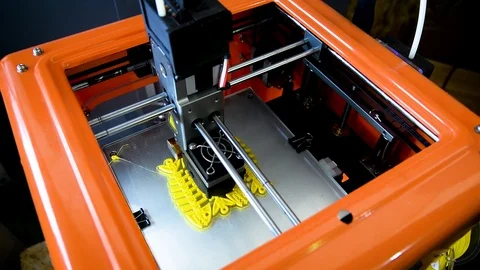 3D Printer Creating An Object Stock Footage 95469338