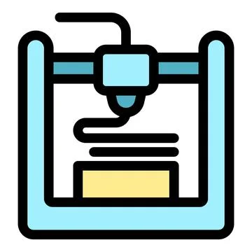 3d printer creating an object layer by layer, filament extrusion technology イラスト素材