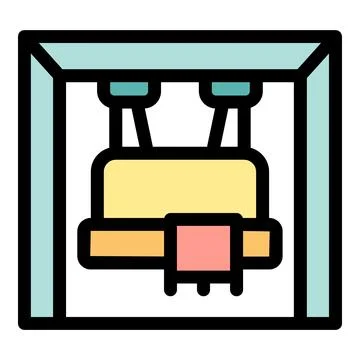 3d printer creating an object layer by layer using fdm technology Stock Illustration