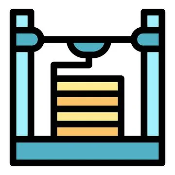 3d printer creating an object layer by layer, filament deposition modeling .. Stock Illustration