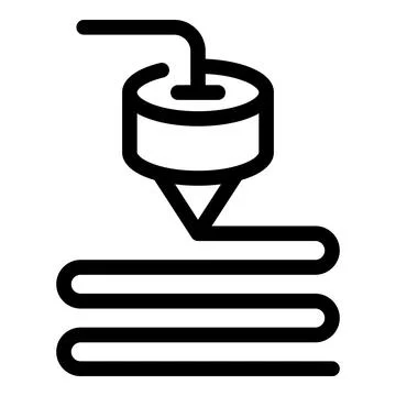3d printer creating object layer by layer using fused deposition modeling Stock Illustration