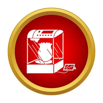 3d printer creating a product in additive manufacturing icon Stock Illustration