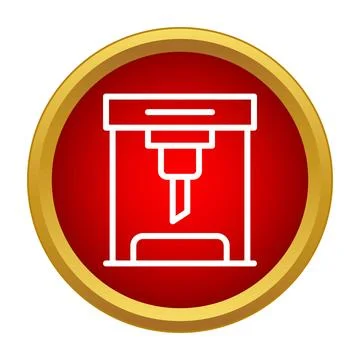 3d printer creating technological objects icon design イラスト素材