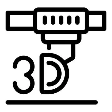 3d printer creating a three dimensional object Stock Illustration