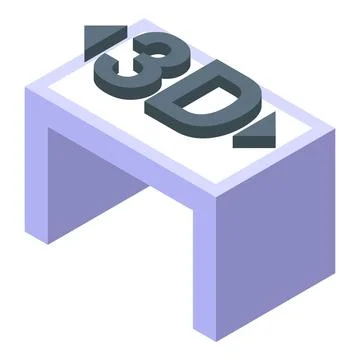 3d printer is creating a three dimensional object Stock Illustration