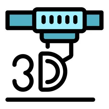 3d printer creating a three dimensional object layer by layer Stock Illustration