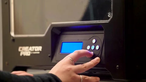 3D printer Creator Pro program selecting Stock Footage 155115749