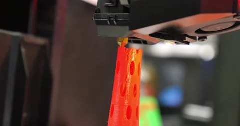 3D Printer Detail Building Complex Shape Stock Footage 40281094