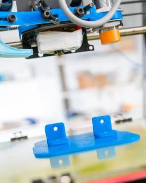 3d printer of the device during the processe. Stock Photos