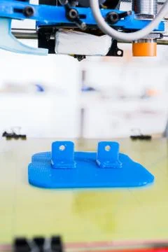 3d printer of the device during the processe. Stock Photos