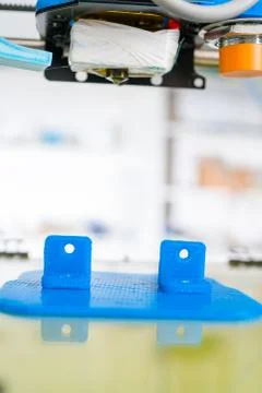3d printer of the device during the processe. Stock Photos