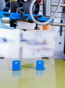3d printer of the device during the processe. Stock Photos