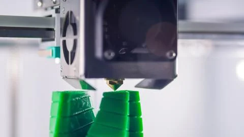 3D printer during work Stock Photos