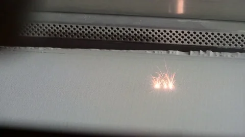 3D Printer during work. Selective laser sintering is an additive manufacturing Stock Footage 70745338