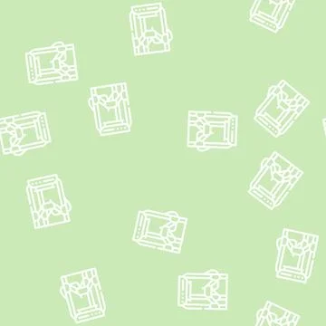 3d printer electronic equipment line vector seamless pattern Illustrazione stock