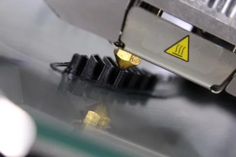 3D printer extruding filament Stock Photos
